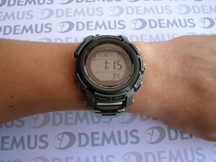 Bracelet montre en titane de la marque Casio pour PRW-500T-7V, PRW-500T
